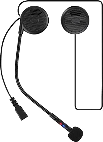 FreedConn Motorcycle Helmet Bluetooth Headset L1M Motorbike Helmet Headphone Speaker Can Connect 2 Mobile Phones with Stereo Sound Quality 7MM Thick Thin Style