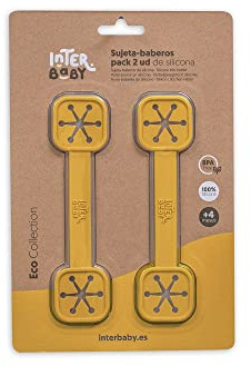 Interbaby Porta-bavaglino in silicone ocra per bambini