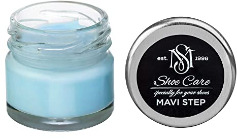 MAVI STEP Creme de Beaute Lederschuhcreme auf Wachsbasis, 121 Hellblau, 25 ml / 0.85 oz