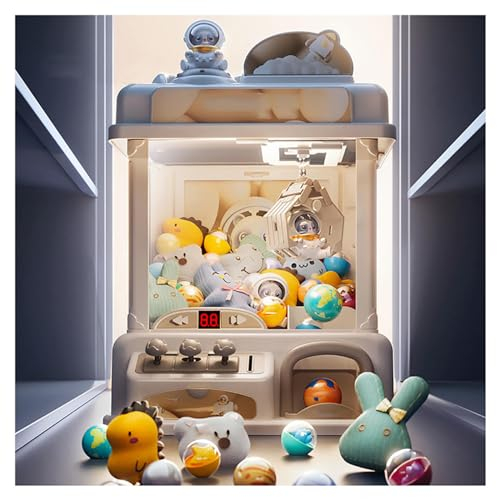 HAZARA Jouet à Griffe Candy Grabber avec 25 Peluches,20 Gashapons Machine Attrape Bonbon Fille Pince à Poupée pour Les Cadeaux d'anniversaire De Noël