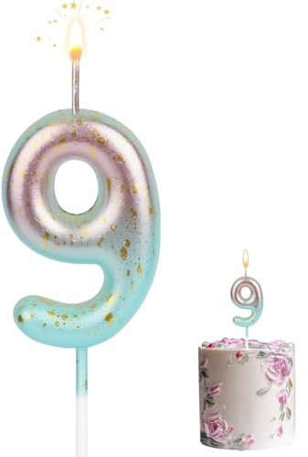 Zahlen Kerzen, Kerze 9 Geburtstag, 12D Geburtstagskerzen, Farbverlauf Kerzen, Geburtstagskerzen Für Kinder Erwachsene Für Geburtstag Jahrestag Partys