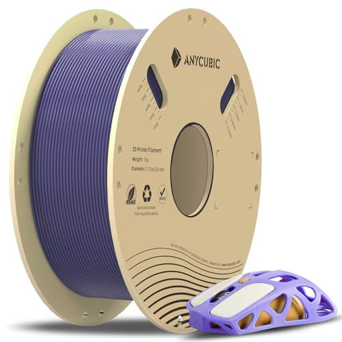 ANYCUBIC PLA Filament 1.75mm, 3D Drucker PLA Filament Maßgenauigkeit +/- 0.02mm, Intelligente Identifikation, 1KG Interstellar Lila