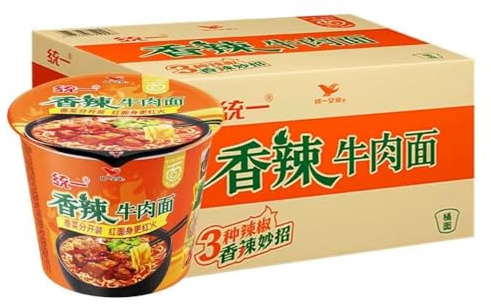 Infinitely Great Home Decor Center Chinesische Instant Cup Nudeln, 12 Tassen Set, Tongyi Ramen Nudel in Suppe (