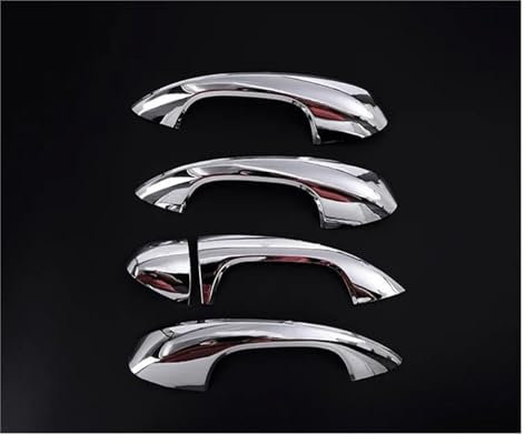 Auto Zierleisten Innen Carbon Faser Auto ABS Chrom Türgriff Abdeckung Trim LHD Für Benz Für EINE Klasse A180 A200 A250 W177 V177 B Klasse W247 2019 2020 2021 Zubehör Interieur(Farbe:Silber)