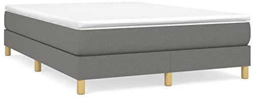 Rantry Boxspring-Bettgestell, Stoff, dunkelgrau, 140 x 200 cm, Bettgestell, 80/90/100/120/140/160/180 x 200 cm, Einzelbett