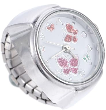 VALICLUD Orologio Ad Anello Con Doppia Farfalla Orologio Gioielli Da Dito in Metallo