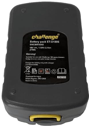 Genuine 18v Battery ET-D1806 for Challenge N0E-15ET-230 Cordless Grass Trimmer & Challenge M0E-12ET-410 Cordless Hedge Trimmer