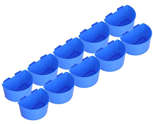 Akozon 10er-Pack Tauben-Futternäpfe mit Halbmondförmigen Wasserbechern – Ideal für Brieftauben, Fleischtauben und Ziervögel – Langlebiges Taubenzubehör für Züchter (L #11)