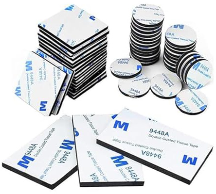 Caremore 60 piezas de doble cara, extra fuerte, negro, 53 cm x 4 cm x 3 mm