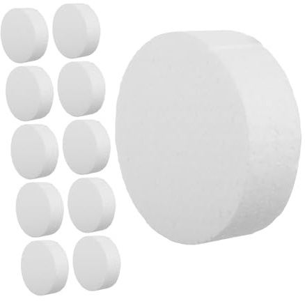 Gogogmee 36pcs Polystyrene Foam Cylinders for Cake Modeling and Craft Foam Discs for Projects Easy to Assemble Geometric Shapes for