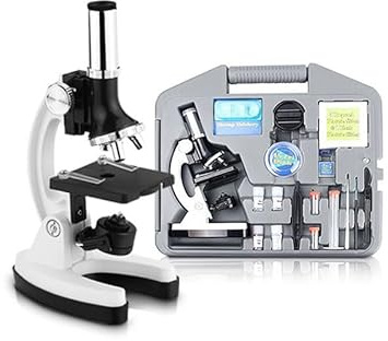 Little Nation Beginner Kids Microscope Kit – STEM Educational Science Experiment Kit with LED Light, Slides & Accessories, Perfect Learning Toy for Ages 6+
