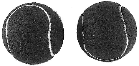 Asyduey 2 STÜCK Vorgeschnittener Walker Tennis Ball für MöBel Beine und Boden Schutz, StrapazierfäHige, Langlebige Filz Polster Abdeckung, Schwarz