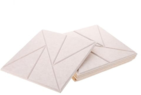 HAMPPLIES 6pcs High Density Soundproofing Panel Pads Polyester Acoustic Wall Sound Absorbers with Noise Reduction for Gaming Room and Home Acoustic Treatment