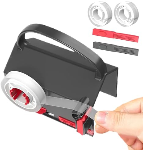 Cortador de film transparente - Dispensador de cinta, cuchillas reemplazables, ideal para sellar paquetes y kits de scrapbooking | Kit de envoltorio de Navidad - para estudiantes y profesores, ideal p