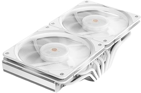 AMISENK Raffreddamento CPU 7 Tubi di Calore 2x 120mm Ventole 250W TDP Base in Rame per /AM4/AM5 Socket JF13K Lampless Board Desktop CPU Raffreddamento con Base in Rame
