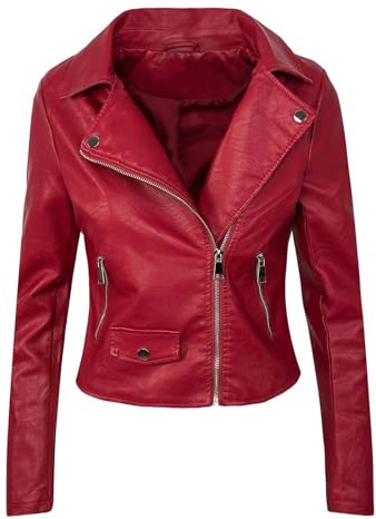 Chaqueta Cuero Mujer Chaqueta Moto Mujer Estilo Militar Ropa Cazadora Bomber Invierno Biker Negra Parka Entretiempo Abrigo Chaqueton Winter Jacket Women Fiesta De Piel Impermeable Womens Clothing