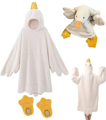 Jtxcreate Wearable Blankets for Women Goose Design Lounging Sweatshirt | Blanket Sweatshirt for Bedroom Movie Night Party Family Gathering Camping Travel Home Living Room