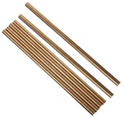 Pasadores para Mango de Cuchillo de Latón Macizo 6 Piezas 3x100mm | Remaches Sólidos Dorados para Reparación y Fabricación de Mangos de Cuchillos, Kit de 6 Unidades