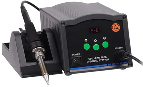 Stazione di saldatura ad aria calda a temperatura costante con display LCD, regolabile da 200 ℃ a 420 ℃, ideale per lavori di rilavorazione e riparazione SMD