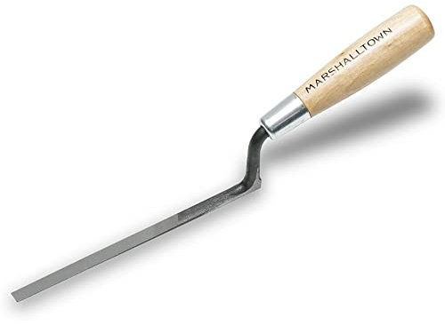 MARSHALLTOWN Tuck Pointer, 6 3/4 x 5/16 Inch, Wood Handle, Forged High Carbon Steel, Tuck Pointing Trowel for Repointing and Masonry, Made in USA, 504