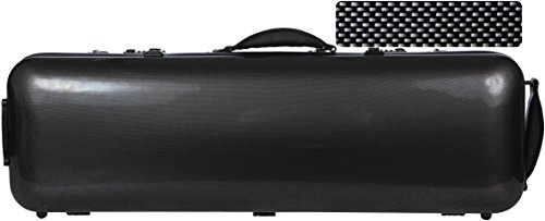 Geigenkoffer Fiberglass Safe Oblong 4/4 point schwarz M-Case + Musiktasche