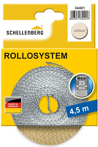 Schellenberg 34401 Sangle pour volet roulant, 23 mm, 4,5 m, Beige