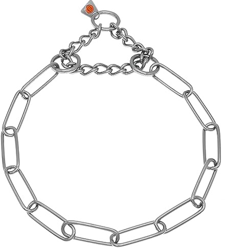 Sprenger Hundehalskette mit Durchzugskette 3mm I Edelstahl rostfreies Hundehalsband für langhaar Hunderassen bis 55 kg (50 cm)
