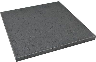 LAVA GRILL Base_Parrilla de piedra volcánica Etna pulida para horno y barbacoa cocción carne, pescado, verduras y pizza (35 x 30 x 2 cm)
