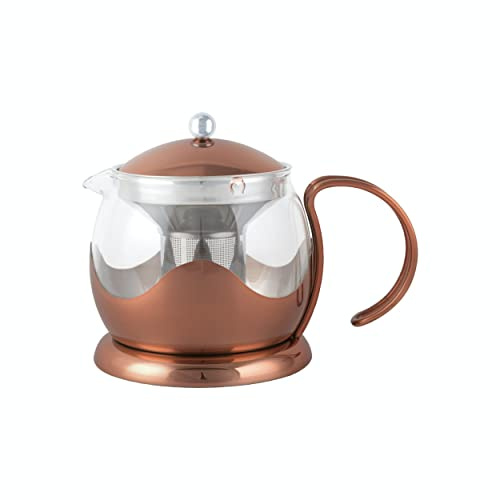 La Cafetière Izmir 66ml Glas Loseblatt-Teekanne mit Infusor, 2 Tassen (Kupfer)