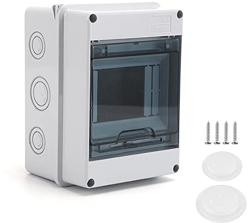 DAJASD Sicherungskasten Aufputz, Verteilerkasten Mit 5 Module, Kleinverteiler, IP65 Wasserdicht, für Garten Oder Außenbereichen