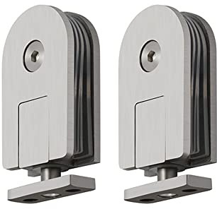 Aiyomi Rahmenloses Glastürscharnier 360 Grad Drehscharnier Klemme Für Badezimmertür 304 Edelstahl Duschtür-Zubehör Weinschrank Vitrine Ersatz-Kit Für 5-10mm Gehärtetes Glas (2 Pcs)