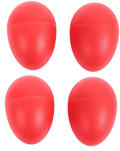 Mengmen 2 Paar Kunststoff Percussion Musical Ei Maracas Shaker Rot