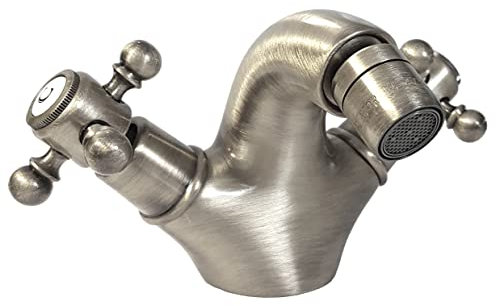 PAINI FRANCE ROBINETTERIE Mélangeur bidet bec fixe Tiffany Nickel Satiné - Robinetterie salle de bain