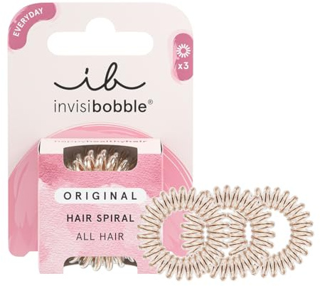 Invisibobble capelli elastici Original Bronze Me Prettyx3 I elastico a spirale per donna e uomo I elastici per capelli senza pieghe I Forte tenuta