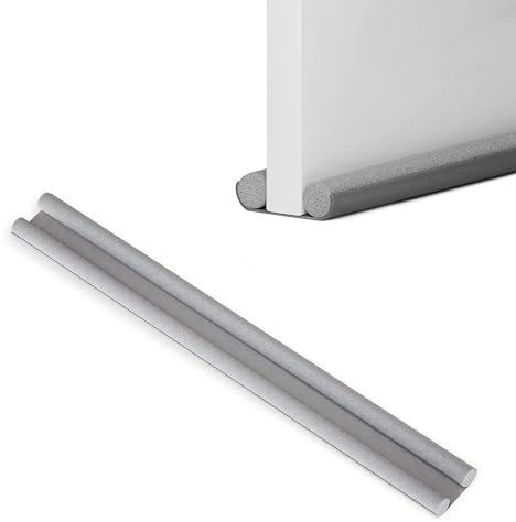 Flatro Draft Excluder for Doors 93cm Efficient Noise Blocker & Cold Air Draft Stopper Easy To Cut Grey Foam Under Door Draught Excluder for Heat Retention Energy Efficient Bottom Door Seal (Pack of 1)