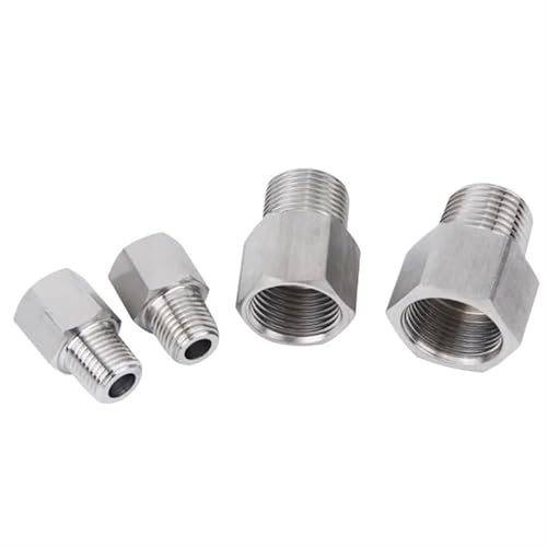 M5 M6 M8 M10 M12 M14 M16 Metric Female to Male Thread 304 Stainless Steel Reducer Pipe Fitting Connector Coupler High Pressure (Color : Female-Male, Size : M6x1 to M10x1)