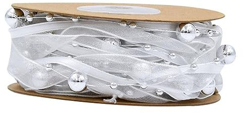TEHAUX 1rolle Beadchain Dekorationsband Aus Handgewebtem Material Silber Für Hochzeitsdetails Und Diy-projekte Partydekoration Und Geschenkverpackungen