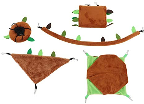 Hamster-Meerschweinchen-Hängematte, Kleine Tier-Hängematte, Warmes Betthaus, Hamster-Meerschweinchen-Rattenkäfig-Zubehör, Spielzeug-Bett-Hängetunnel Und Schaukel Zum Spielen Mit Eichhörnchen