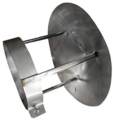 Schornsteinhaubenkappe, Schornsteinhaubenkappe, Edelstahlhaube, Vogelschutz, Schornsteintopfkappe, hoch Oben, hoch Oben, Allzweck-Kaminhaube, 160 mm Schornstein (Größe: 260 mm)