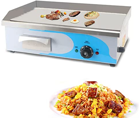Planchas Eléctricas, Plancha Eléctrica Grande Placa De Cocción Caliente Acero Inoxidable Comercial Eficiente Antiadherente Encimera Ajustable Placa Caliente Parrilla De Barbacoa Para Barbacoa Tortil