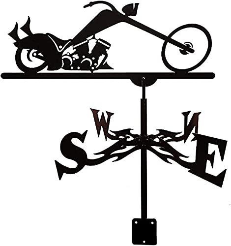 Metall-Windfahne für Flugzeug, Motorrad, Wetterfahnen, Wetterhahn, Edelstahl, Windrichtungsanzeige, Metall-Windfahne, Messwerkzeuge mit Rostschutz-Beschichtung, Motorrad