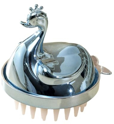 Shampoo-Bürste, Haarwäscher – Weicher Silikon-Kopfwäscher, Kopfhaut-Peeling | Swan Shampoo-Bürste, Weiche Borsten, Abnehmbares Kopfhaut-Peeling, Haarmassagegerät, Duschkamm Für Männer Und Fra