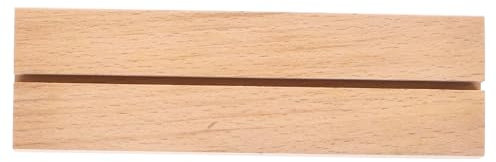 SHINEOFI Porte-cartes de Table en Bois 15x4,5x2,5 Cm Support Polyvalent Fente 3 Mm Stable pour Calendrier Photos Bureau Élégant Polyvalent