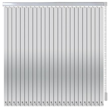 LRYELWA Cortina Lamas Verticales Opaca Persianas Verticales de Aluminio,Impermeable,Cortina Corredera para Puerta Corredera Ventana Francés,Plata,con Accesorios,Personalizable (60cm x 150cm)