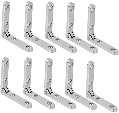 SHINEOFI 10pièces Charnières De Coffre Alliage De Zinc Charnières De Boîte à Bijoux Avec Ressort Lot Pour Boîte Bois Ouvre Et Ferme à Degrés