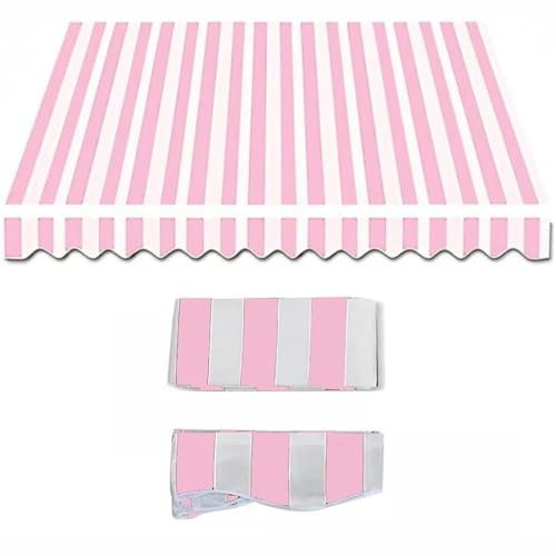 YHDMDQ Retractable Awning Replacement Canvas, Sun Shade Shelter Top Cover, 16x12ft/12x10ft/10x8ft/8x5ft Sunshade Canopy Cloth, Awning Replacement Polyester Fabric(Pink,4x2.5m/13x8.2ft)