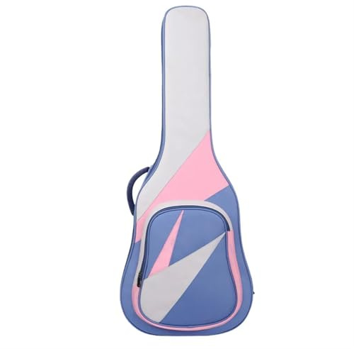 Gitarrentasche Oxford Splicing Color Gitarrentasche 41 40 Zoll Verdicken Sie den Pad-Fall Tragbarer Gitarrenrucksack(Pink)