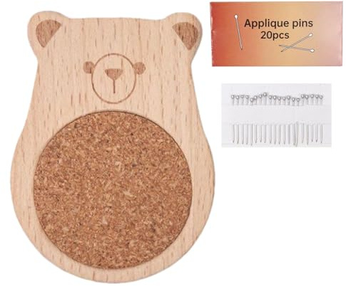 Nadelkissen aus Holz – niedlicher Nähnadelhalter für Bastelprojekte | Praktisches Strickzubehör mit stabilem Design, ideal für Heimnähen, Bettarbeit, Flicken, Sticken, Fädelarbeiten, Kleidungskreation