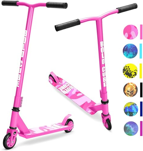 BOLDCUBE Stunt Scooter | Trottinette Freestyle 6-12 8-12 Ans | Freestyle Pro 360° | Aluminium | ABEC 7 | Enfants Ados et Adultes
