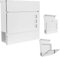 Rapid Teck® Design Briefkasten Modern 2 Weiß Silber mit Zeitungsfach, Stahl Pulverbeschichtet Weiss, abschließbarer Wandbriefkasten postkasten